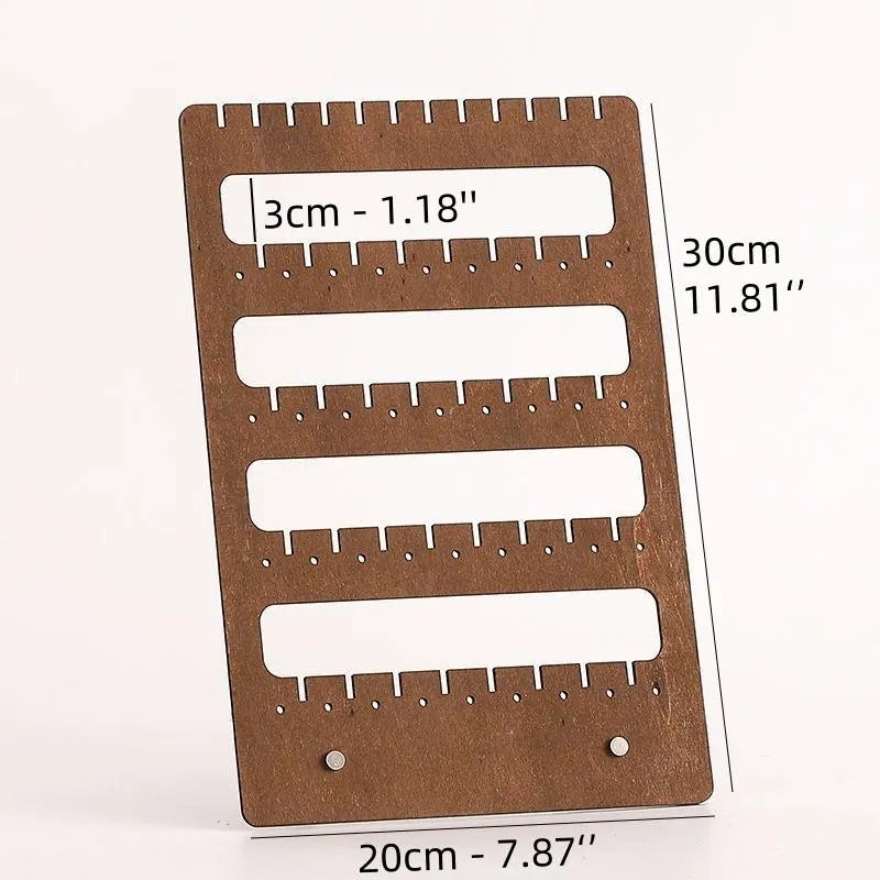 5 layer walnut necklace stand