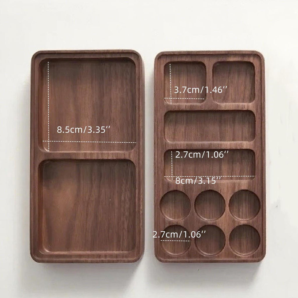 2 layer small walnut jewelry box