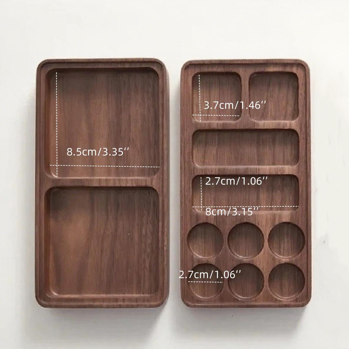 2 layer small walnut jewelry box